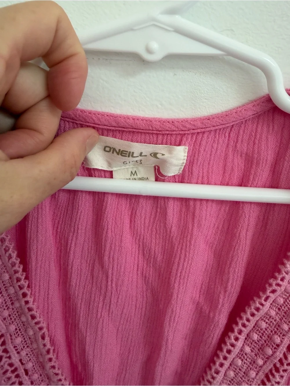 O'Neill Girls Hot Pink V-Neck Beach Coverup